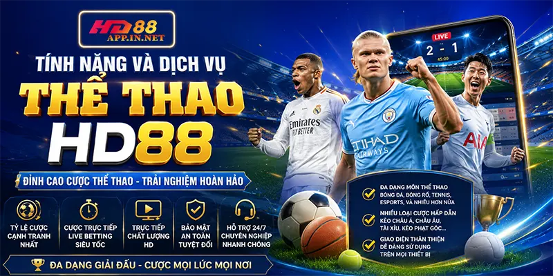 Tính năng và dịch vụ của thể thao HD88